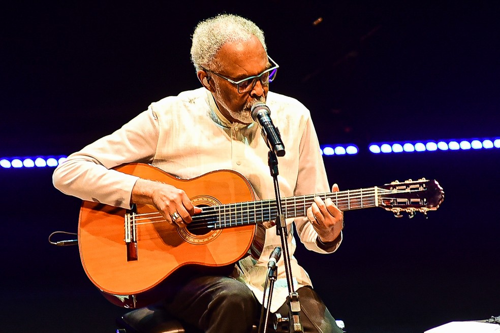 Gilberto Gil faz show em São Paulo — Foto: Marcelo Sá Baretto/AgNews