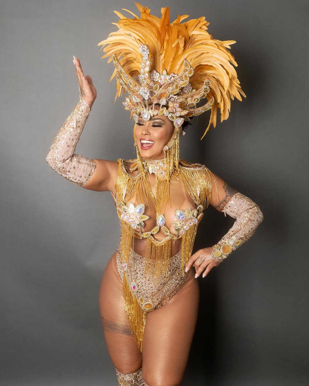 Rosiane Pinheiro será Musa da Vai-Vai no Carnaval 2024 — Foto: Lucas Cardoso