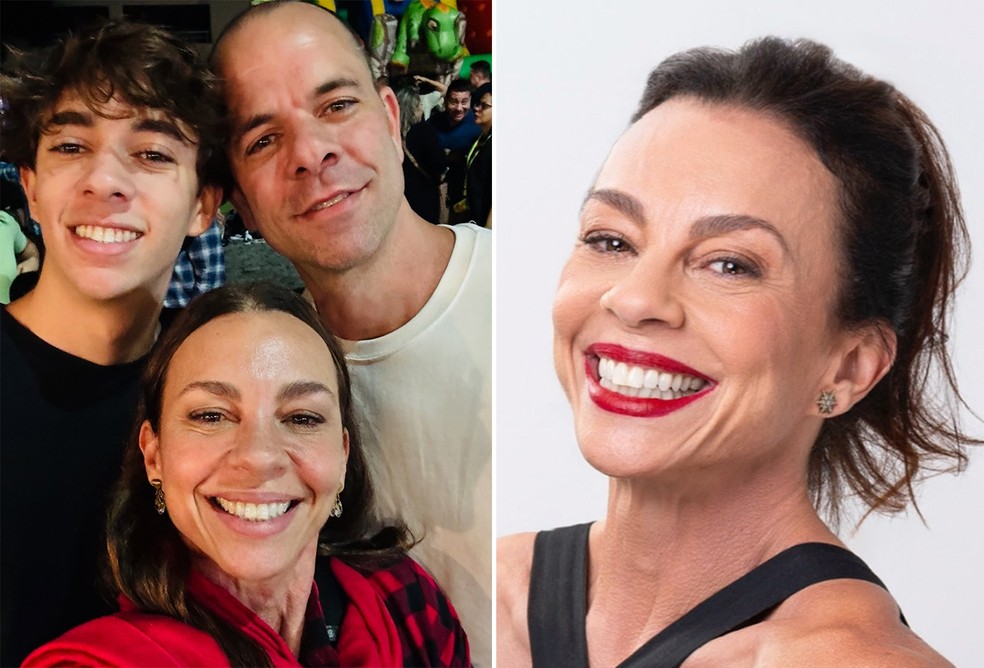 Carla Marins celebra noitada com filho e o marido, que também é seu ...
