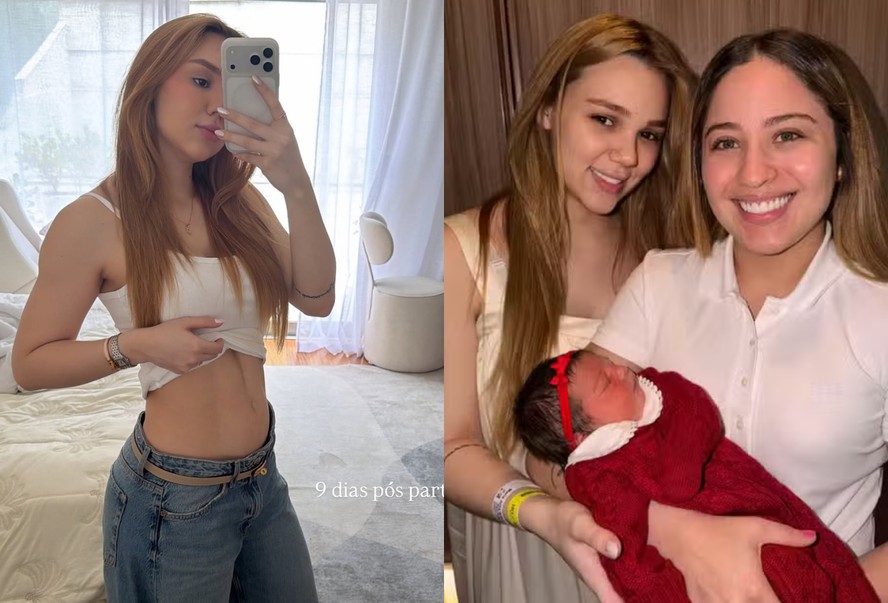 Júlia Ribeiro nove dias após o parto