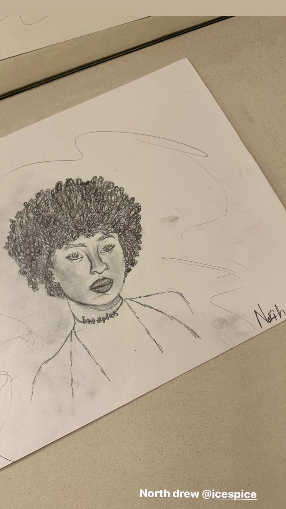 Kim Kardashian se derrete ao mostrar retratos feitos pela filha, North ...
