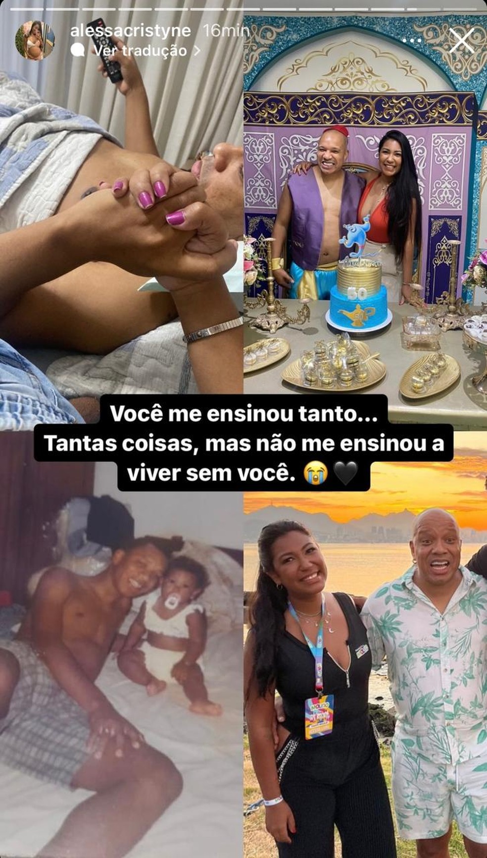 Filha de Anderson Leonardo lamenta morte do pai — Foto: Reprodução/Instagram