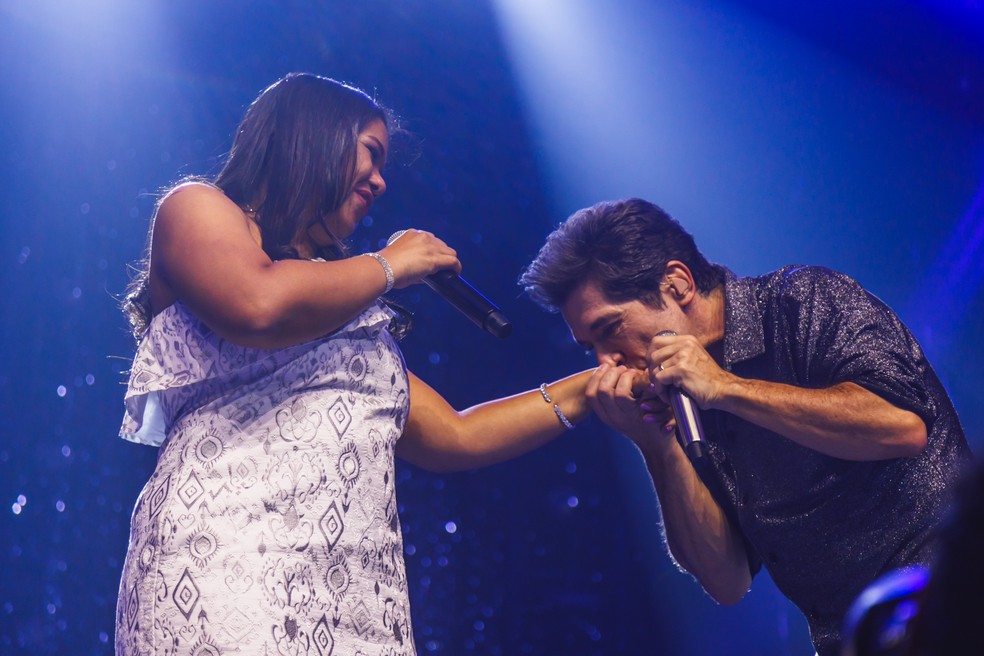 Daniel faz dueto com J�ssica, filha de Jo�o Paulo, em SP � Foto: Patr�cia Devoraes/Brazil News