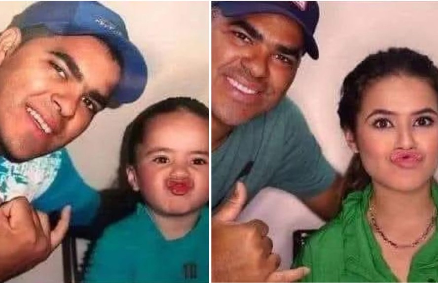 Maisa repete foto com o pai, Celso Andrade