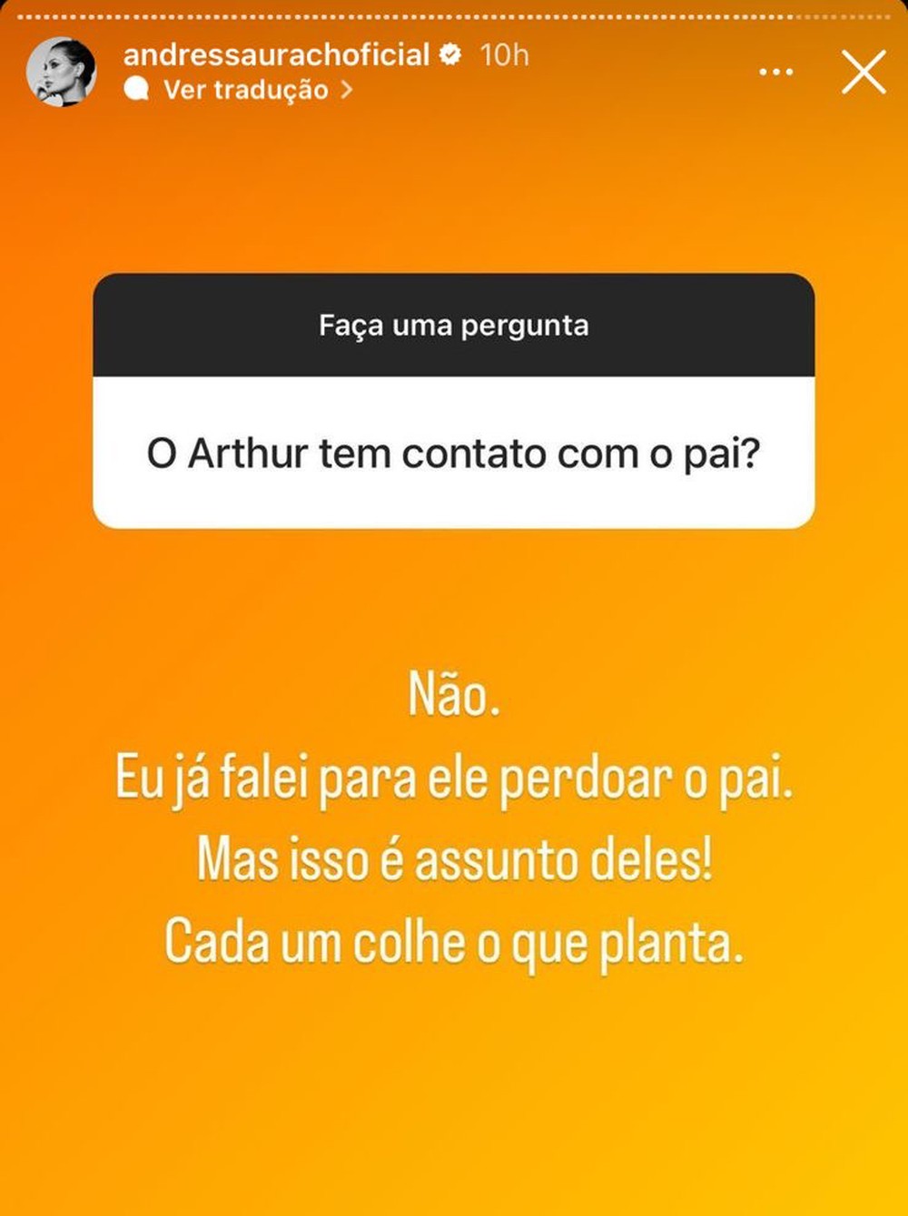 Andressa Urach diz que o filho está processando o pai: 'Nunca pagou pensão'