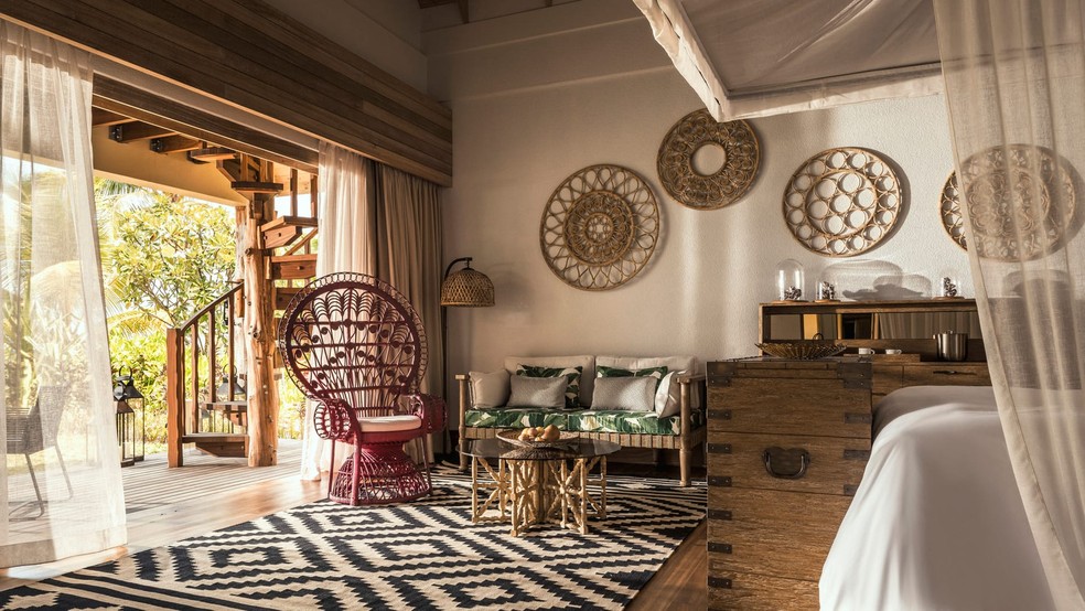 Vila em que Sabrina Sato e Nicolas Prattes estão hospedados — Foto: Four Seasons Resort Seychelles na Ilha Desroches