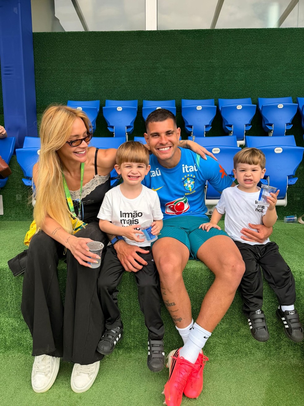Bruno Guimarães homenageou o filho, Matteo — Foto: Reprodução/Instagram
