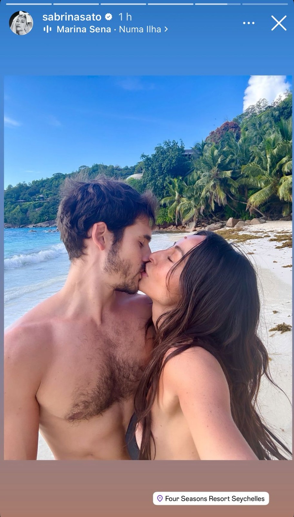 Story de Nicolas Prattes e Sabrina Sato — Foto: Reprodução/Instagram