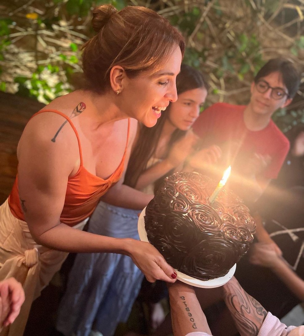 Poliana Abritta comemora aniversário na companhia dos filhos — Foto: Reprodução/Instagram