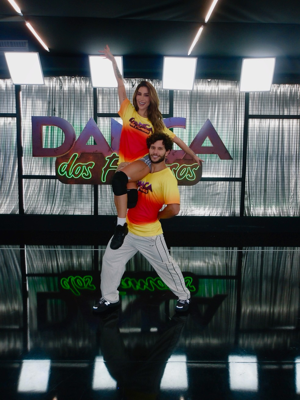 Heron Leal e Bianca Andrade em ensaio do 'Dança dos Famosos' — Foto: Reprodução/Instagram