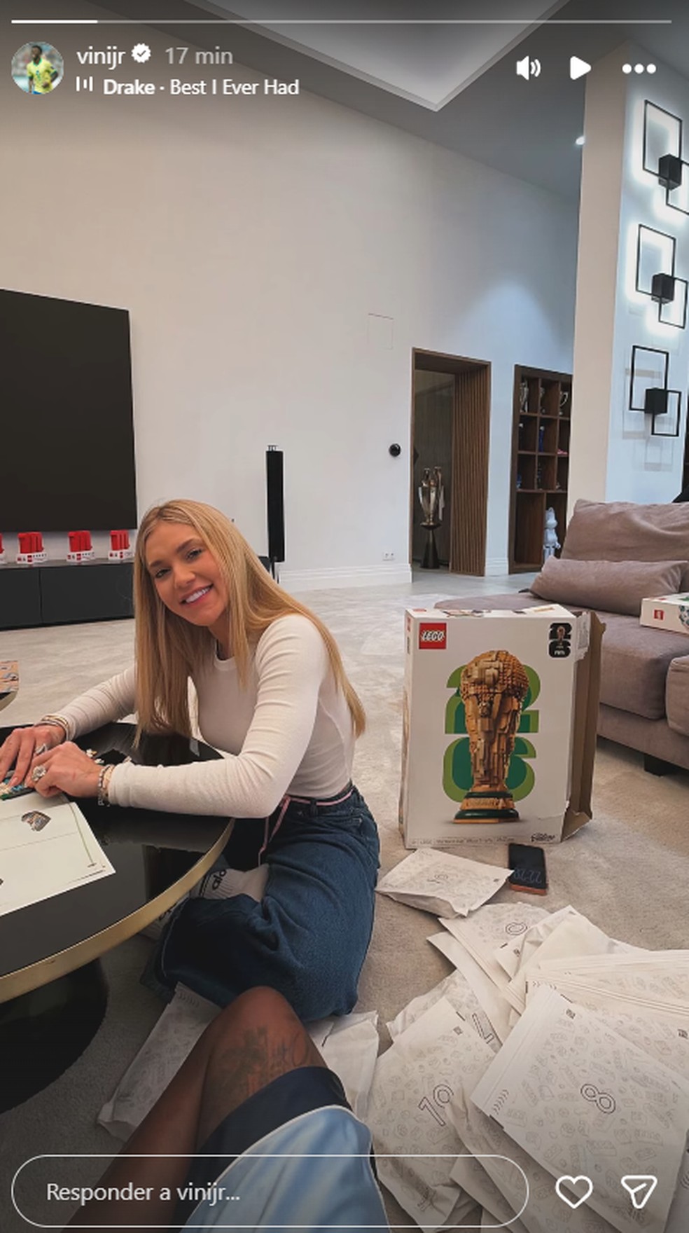 Vini Jr compartilha foto de Virginia Fonseca — Foto: Reprodução/Instagram