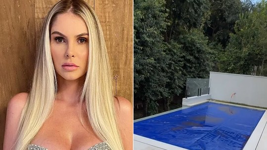 Grávida de gêmeos, Bárbara Evans faz tour em nova mansão e explica 'piscina pequena' 