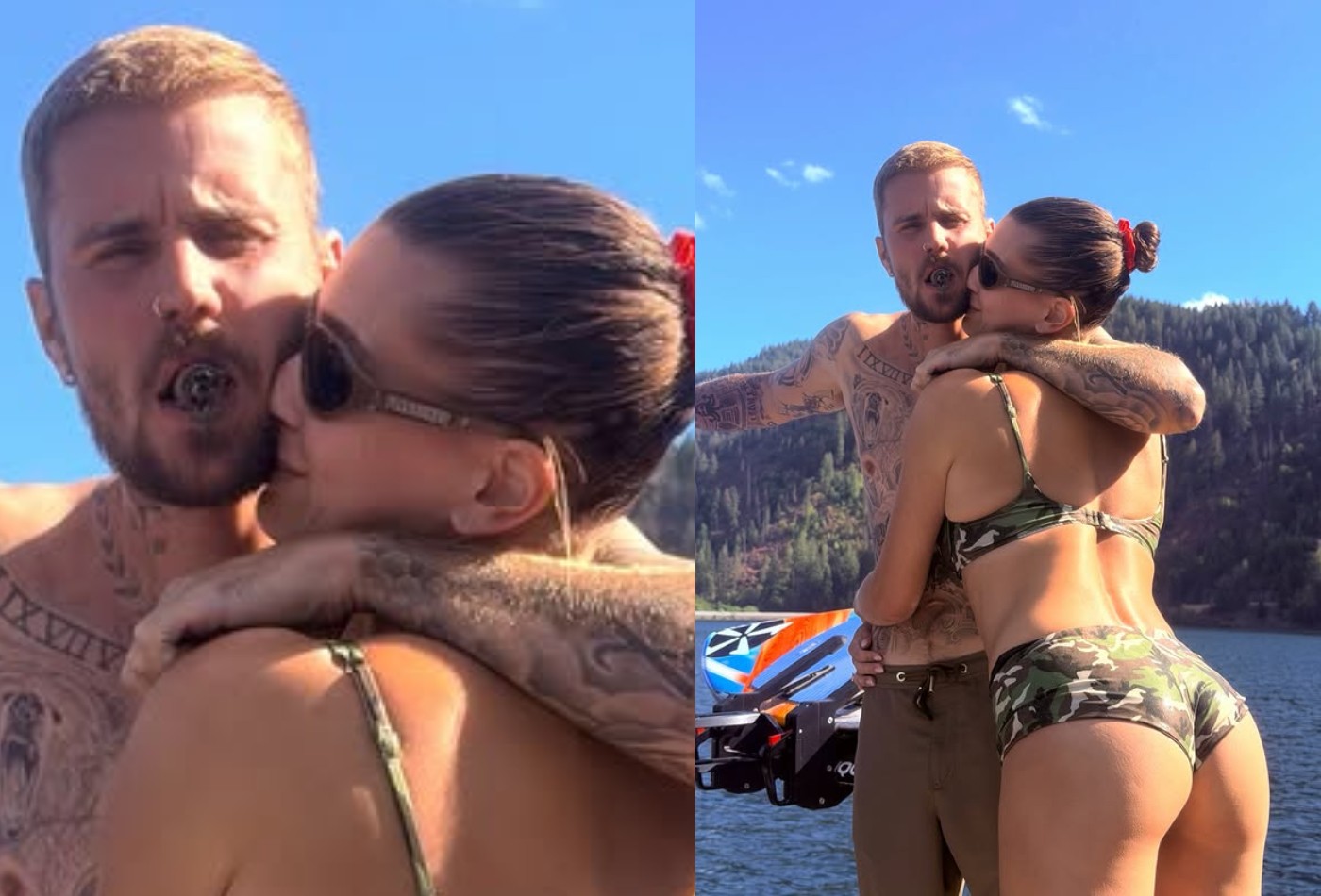 Justin Bieber compartilha clique romântico com Hailey Bieber de biquíni - QTU Questões do Universo