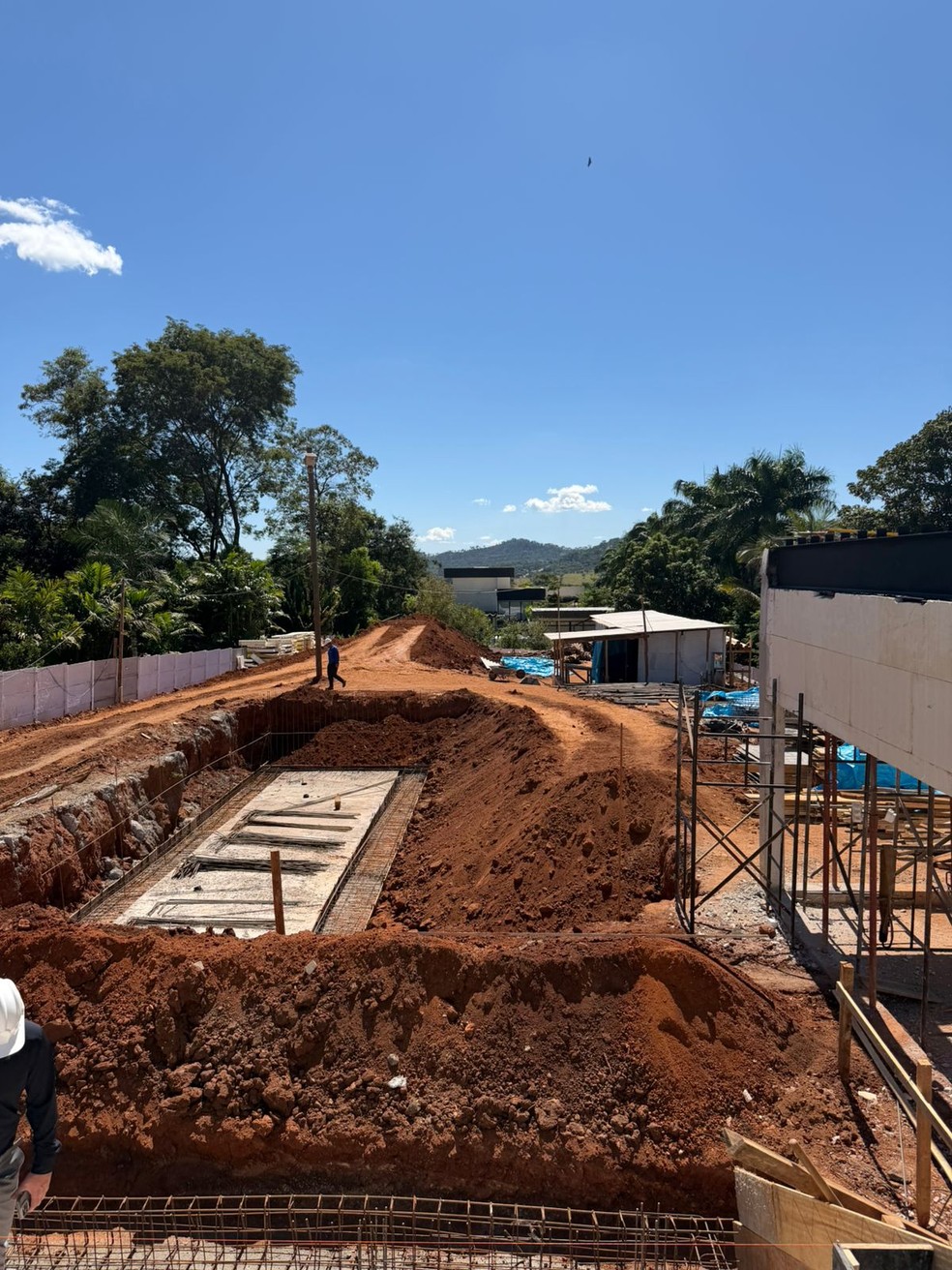 Fase atual da contrução da masão do Marrone — Foto: Patrícia Moreno