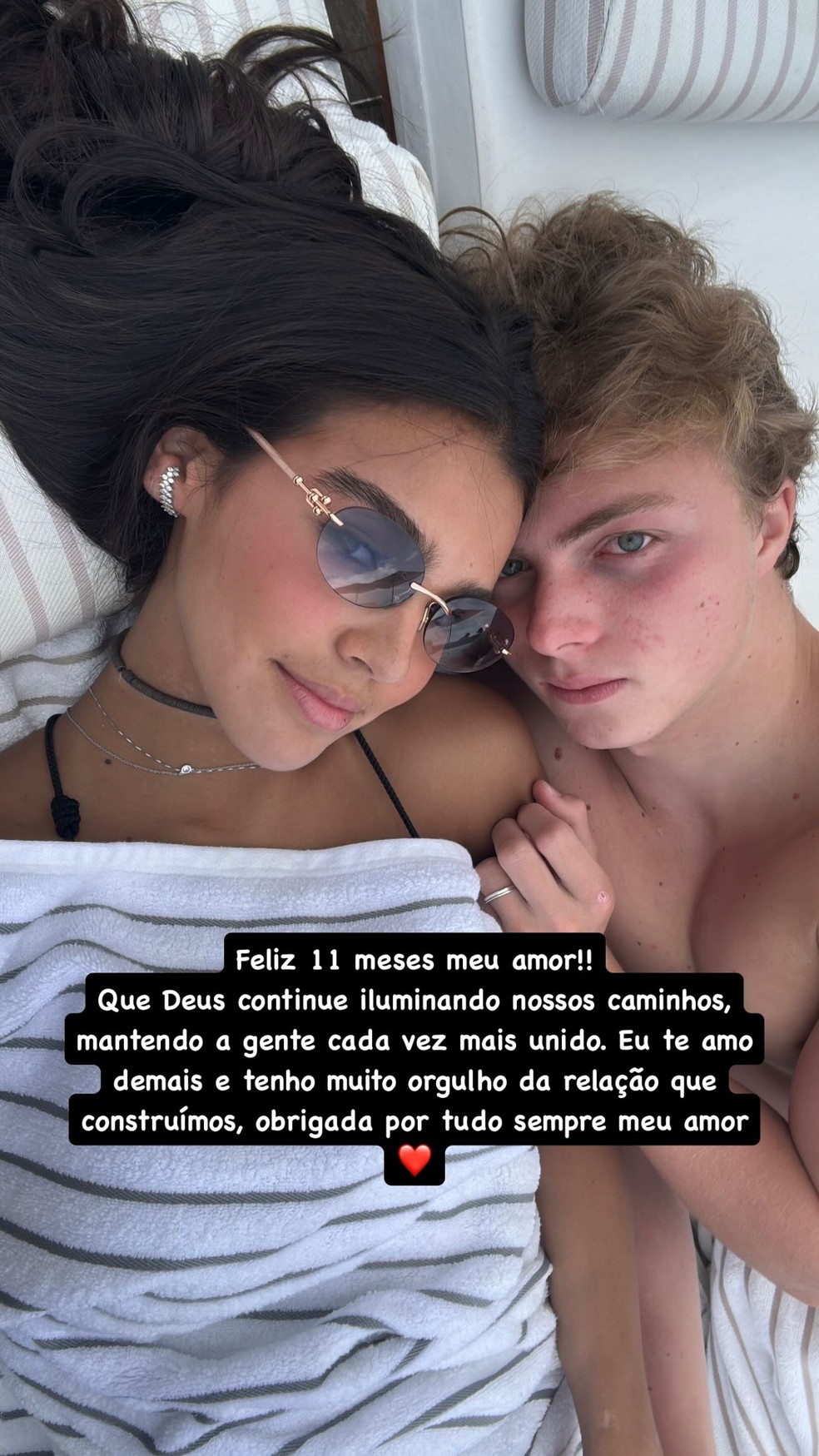 Duda Guerra e Benício Huck — Foto: Reprodução/Instagram