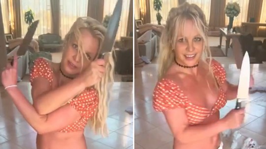 Britney Spears dança com facas, preocupa fãs, mas se explica; entenda