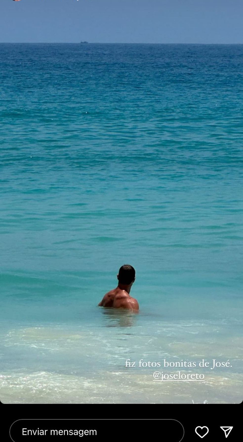 Rafa Kalimann posta José Loreto na praia — Foto: Reprodução/Instagram