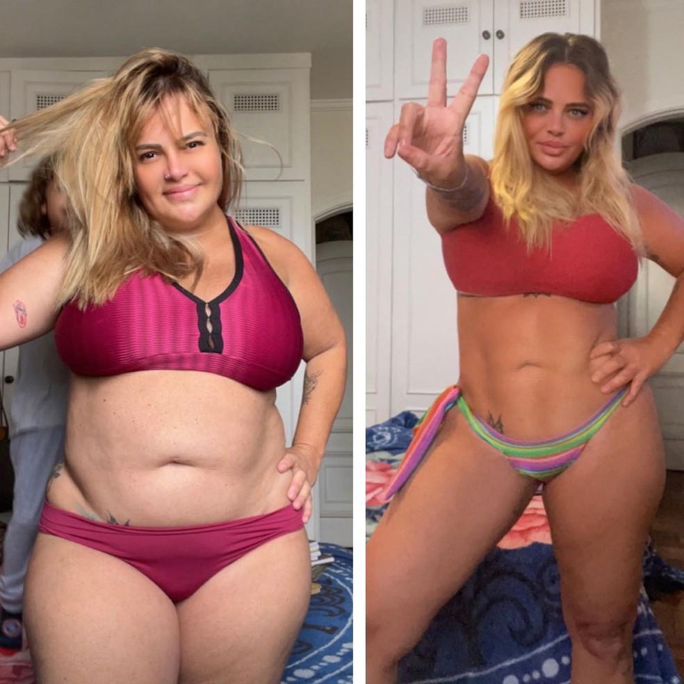 Valentina Francavilla mostra evolução de emagrecimento — Foto: Reprodução/Instagram