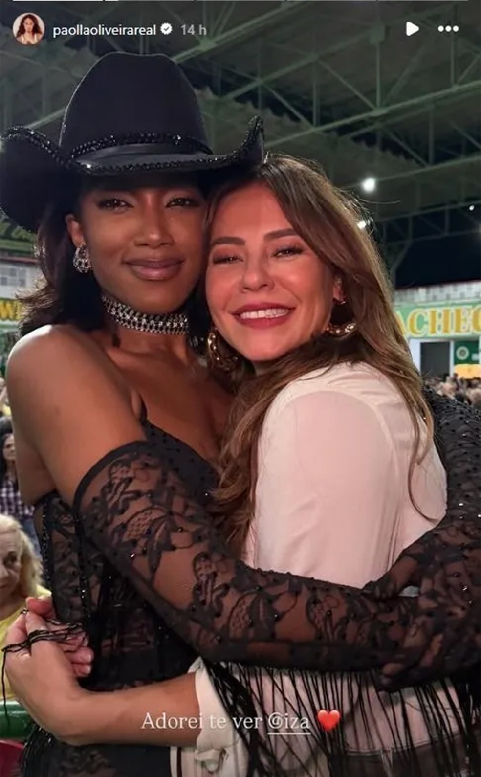 IZA e Paolla Oliveira — Foto: Reprodução/Instagram
