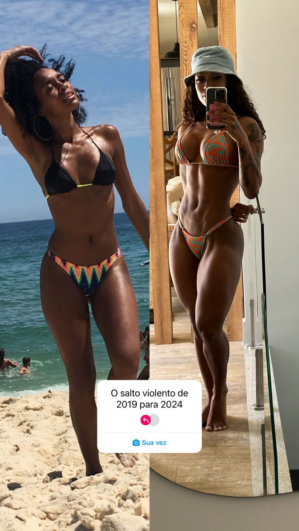 Patrícia Ramos mostra mudança na aparência ao longo de 5 anos — Foto: Reprodução/Instagram