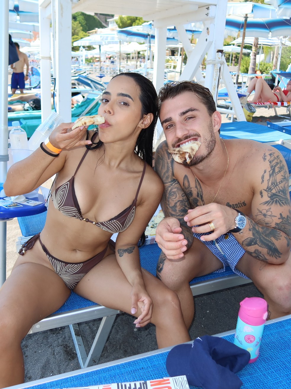 Mariely faz a viagem ao lado do esposo, André Santis — Foto: Reprodução/Instagram