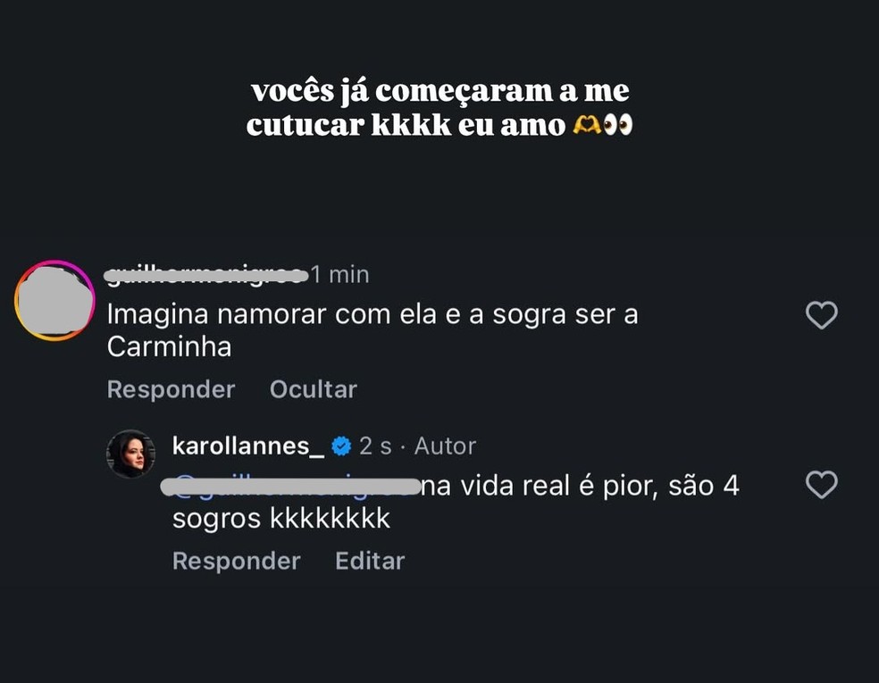 Post de Karol Lannes — Foto: Reprodução/Instagram