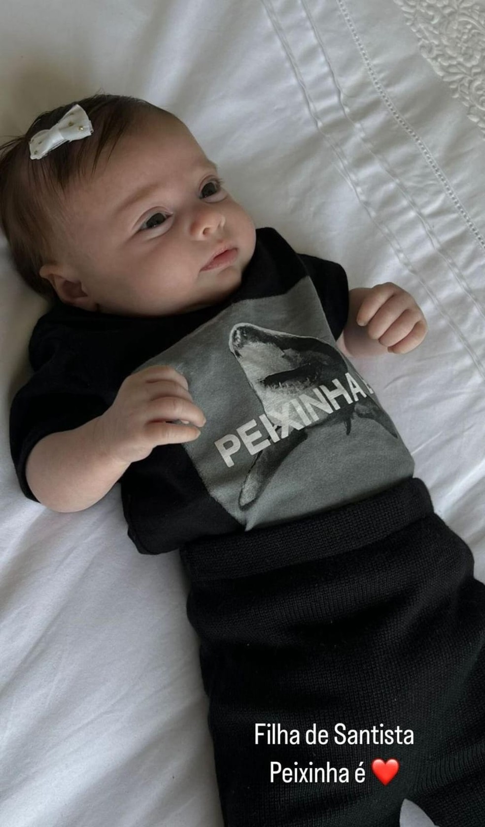 Neymar reposta foto da filha caçula, Helena — Foto: Reprodução/Instagram