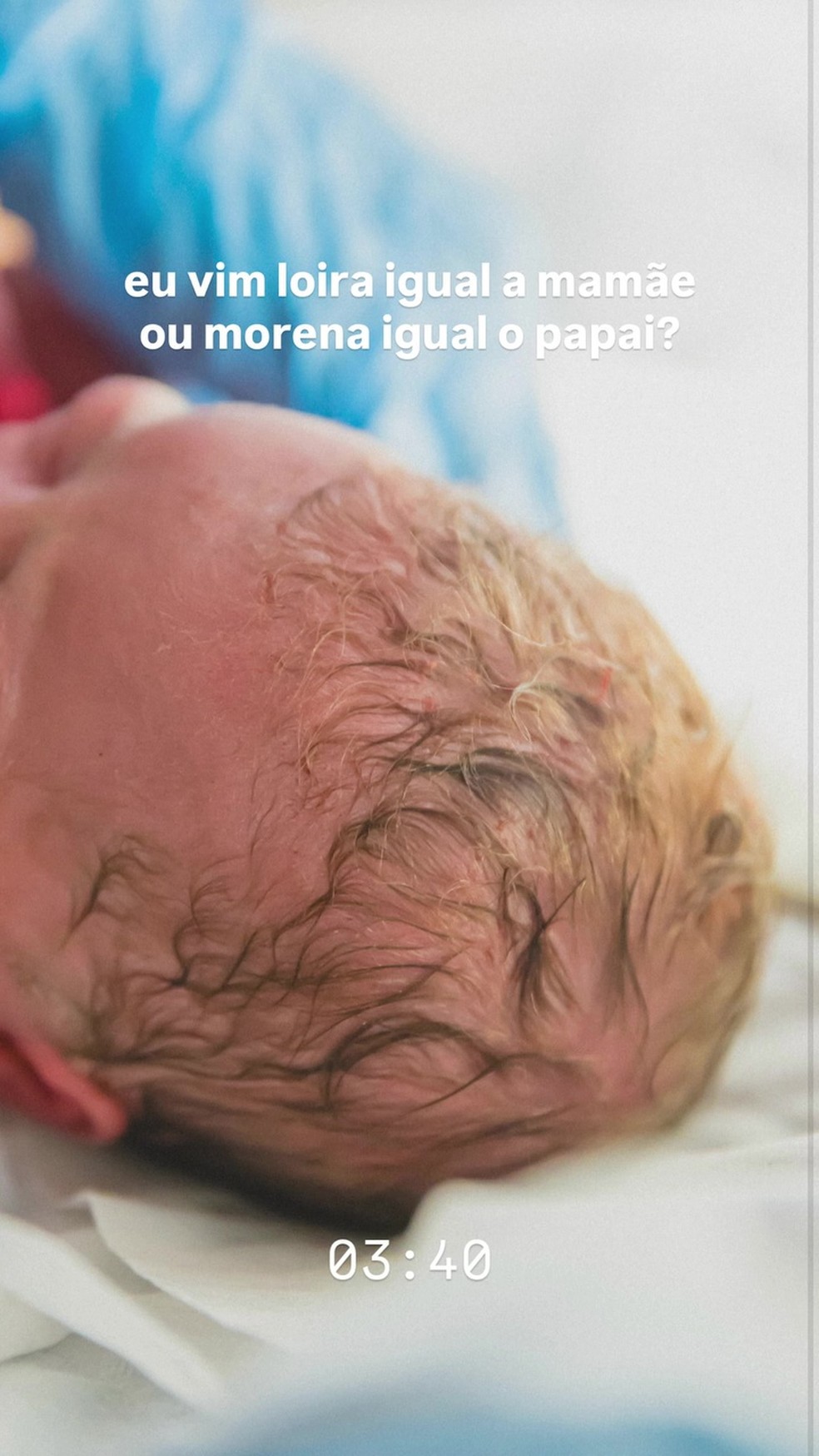 Luigi Cesar posta diário de parto de Luiza, sua filha com Júlia Vieira — Foto: Reprodução/Instagram
