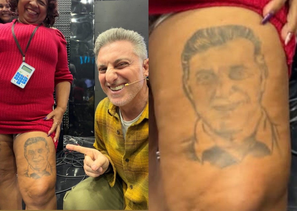 Luciano Huck mostra tatuagem de fã — Foto: Reprodução/Instagram