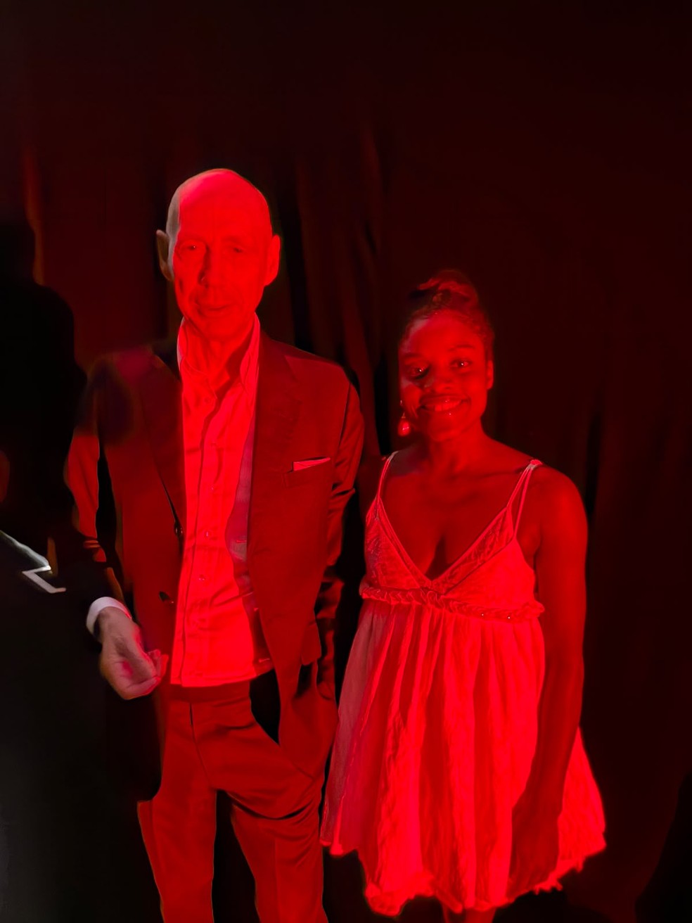 Bailarina Ingrid Silva e Nick knight, diretor de born this way — Foto: Divulgação