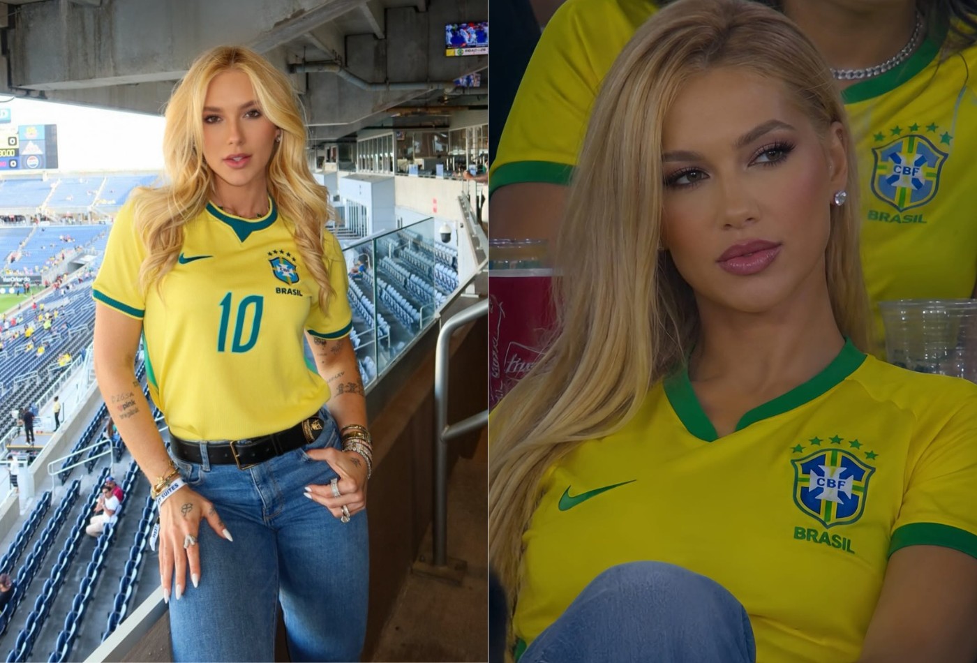 Virginia Fonseca reage a vídeo criado por IA na arquibancada da Copa: 'Quero ficar gata assim'