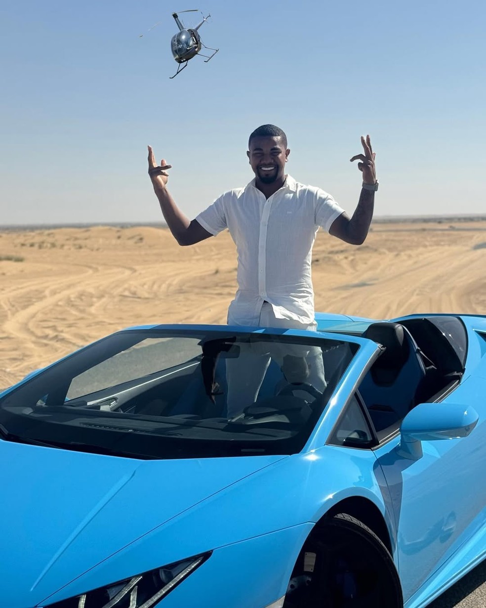 Davi Brito em viagem para Dubai — Foto: Reprodução/Instagram