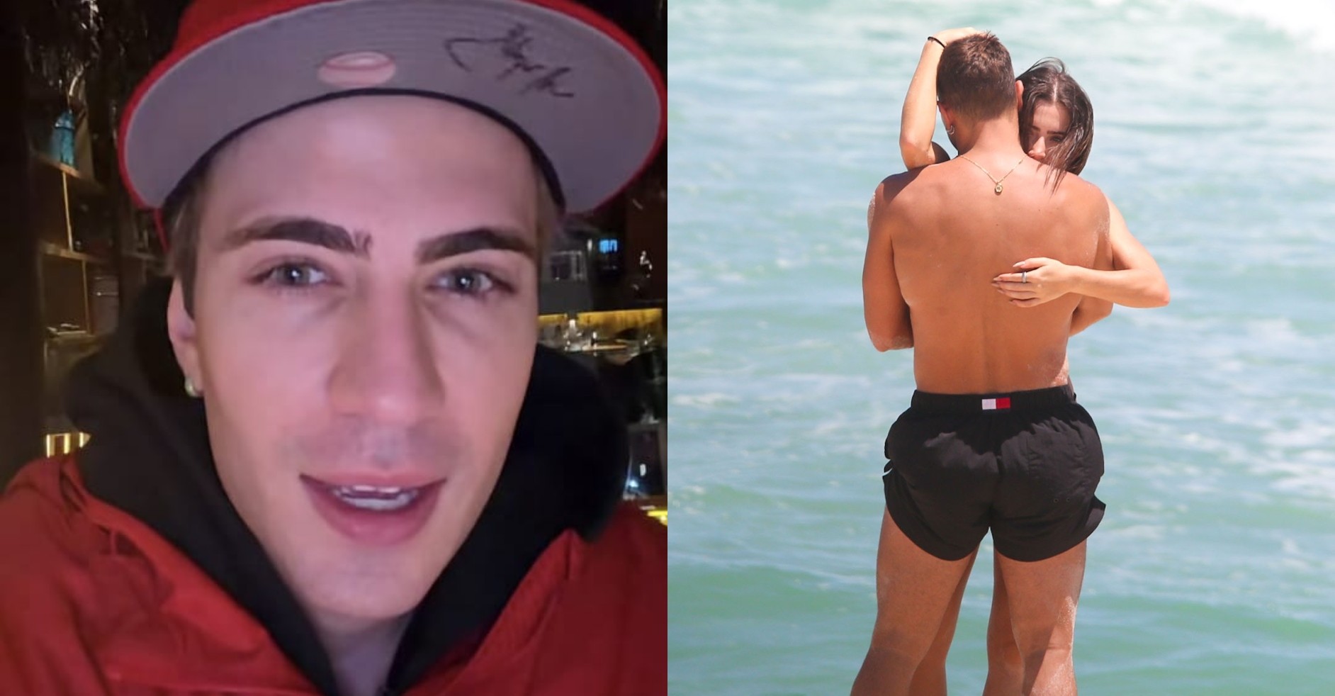Léo Picon reage ao ver Jade Picon aos beijos com André Lamoglia: 'Usando meu shorts e pegando a minha irmã'