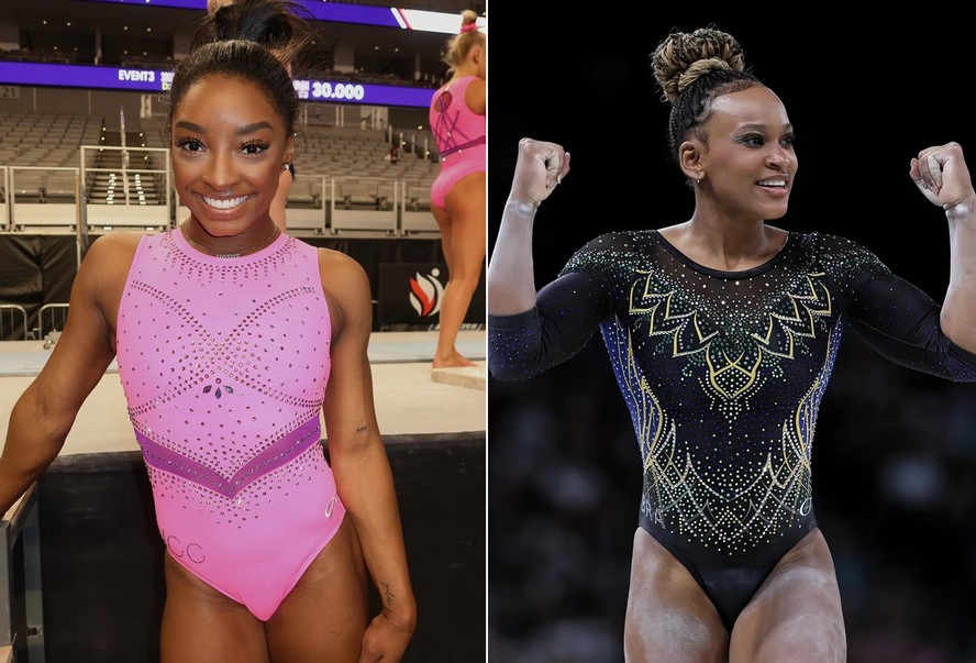 Simone Biles já contou ter medo de Rebeca Andrade na ginástica; vídeo