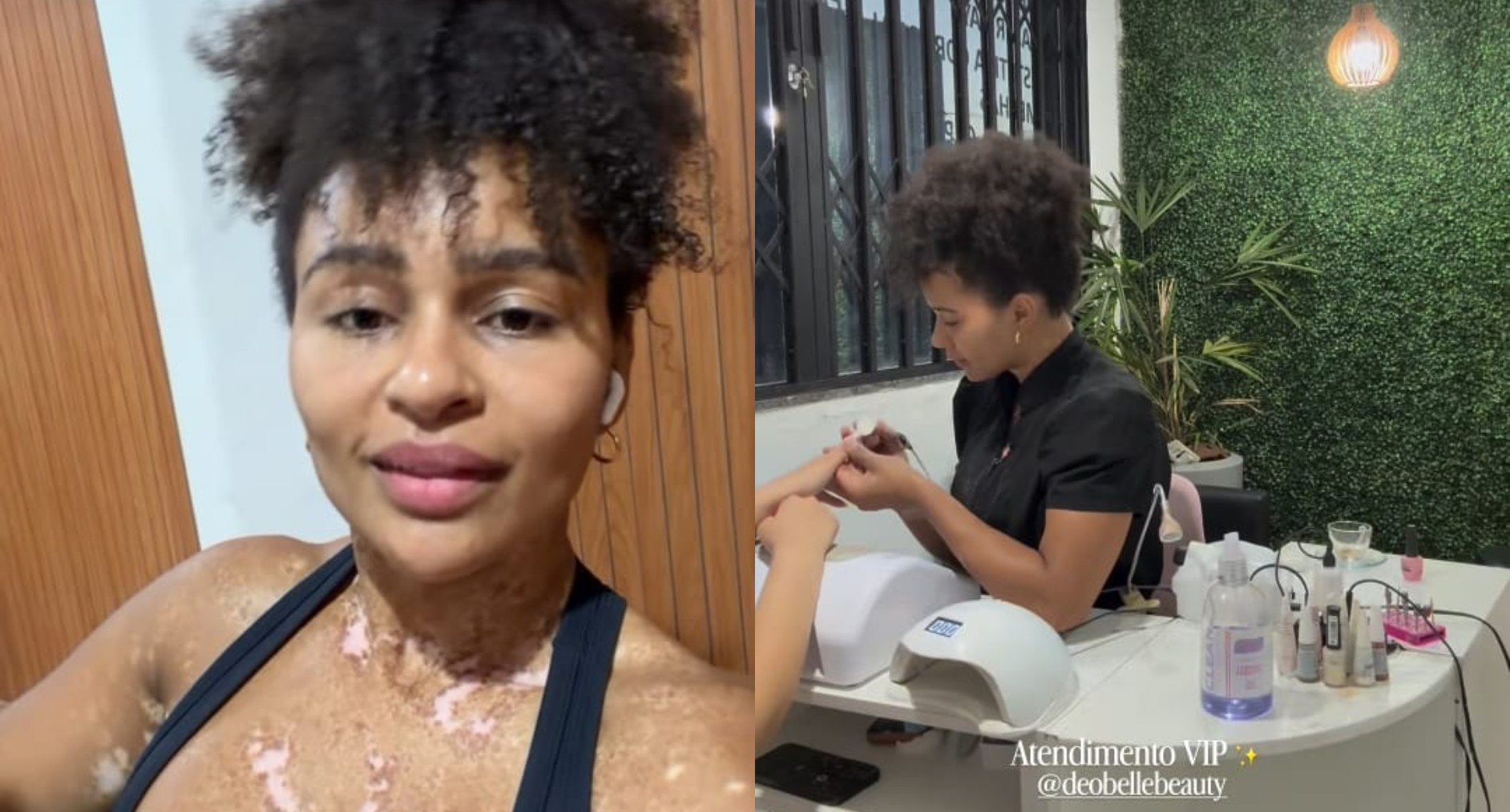 Natália Deodato mostra rotina de trabalho como manicure: 