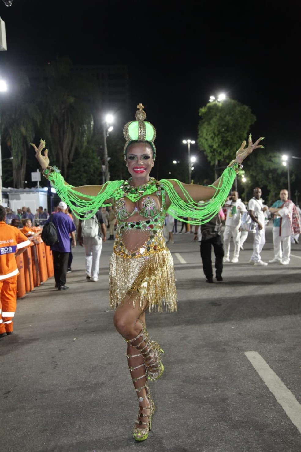 Quitéria Chafas, rainha da Império Serrano no Carnaval 2023 — Foto: Cláudio Andrade/Quem
