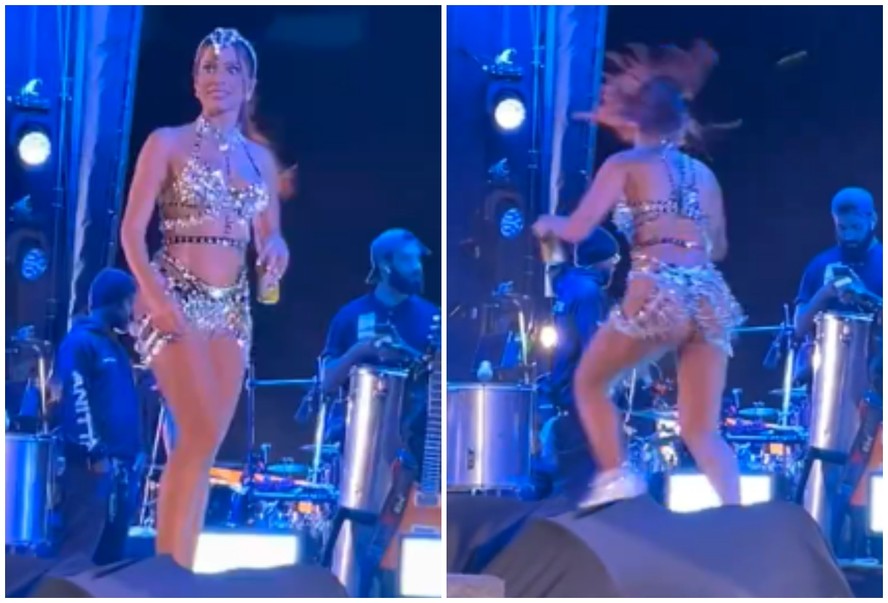 Anitta saiu correndo após fã invadir o palco