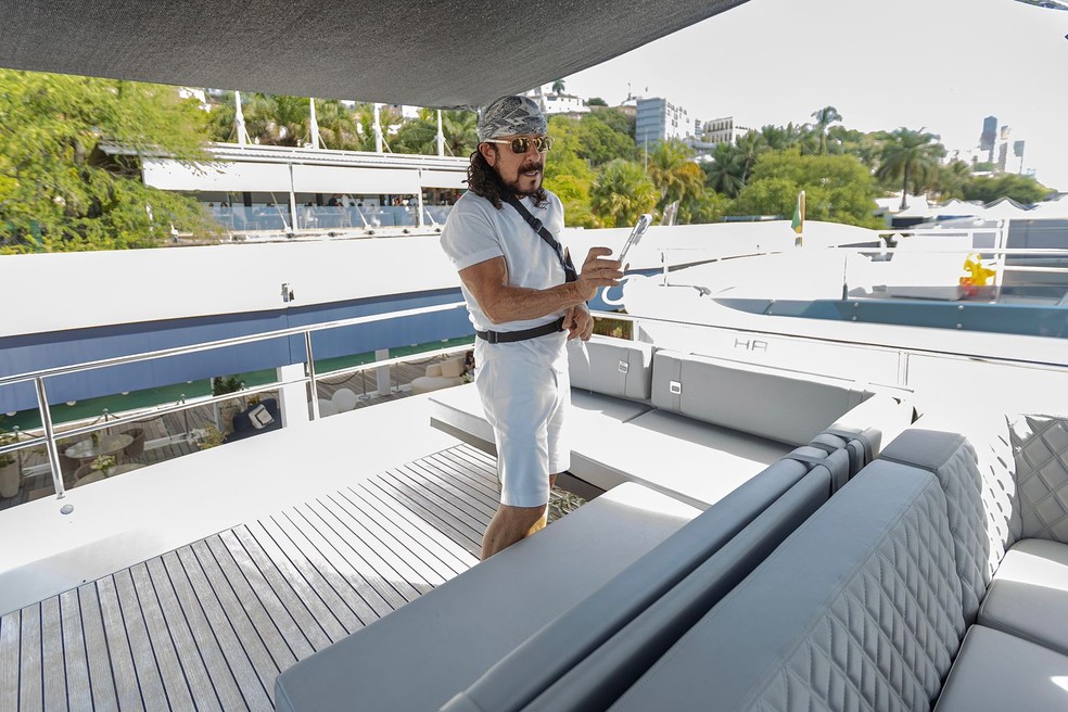 Bell Marques no Salvador Boat Show — Foto: Divulgação