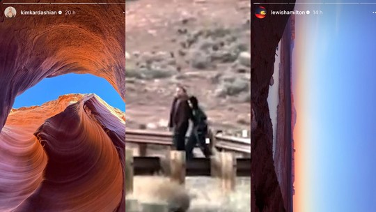 Pôr do sol no deserto, resort com diárias de até R$ 60 mil e mais: Kim e Lewis viajam juntos ao Arizona; fotos Pôr do sol no deserto, resort com diárias de até R$ 60 mil e mais: Kim e Lewis viajam juntos ao Arizona; fotos