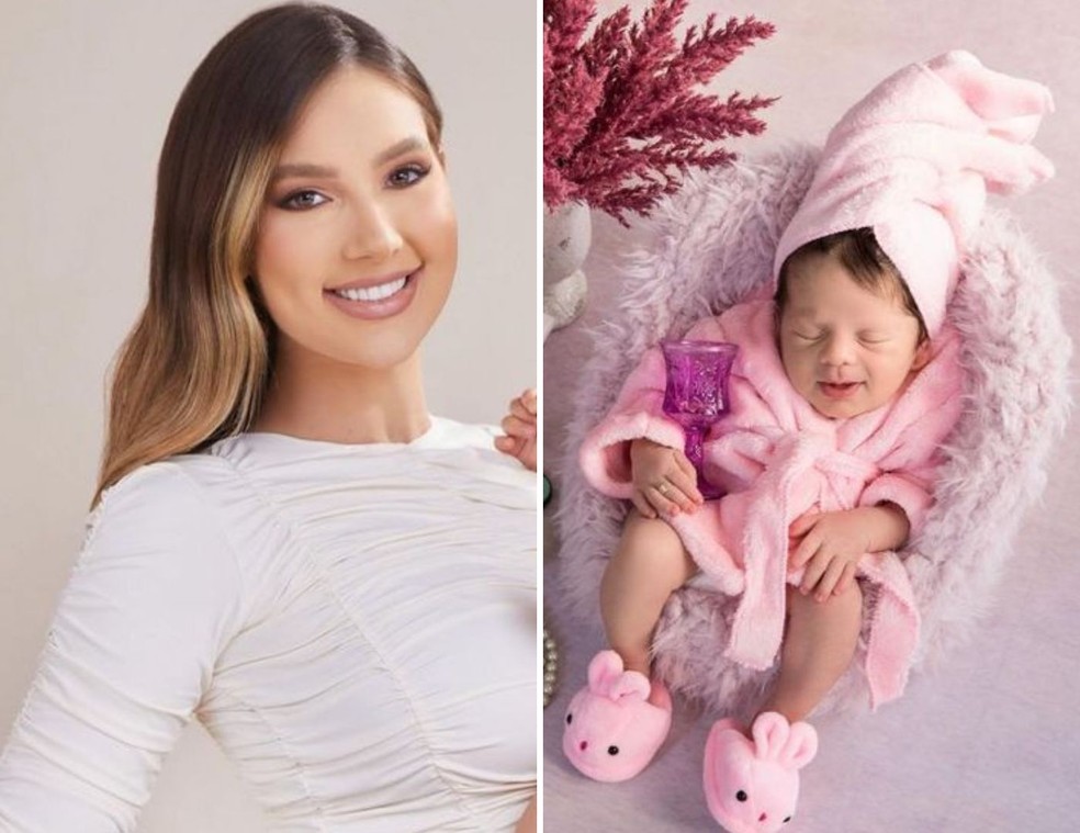 Virgínia mostra foto com a filha, Maria Flor, e produtos de sua nova marca para bebês — Foto: Reprodução/Instagram