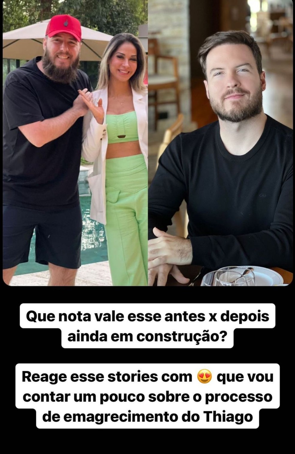 Thiago Nigro e Maíra Cardi — Foto: Reprodução / Instagram