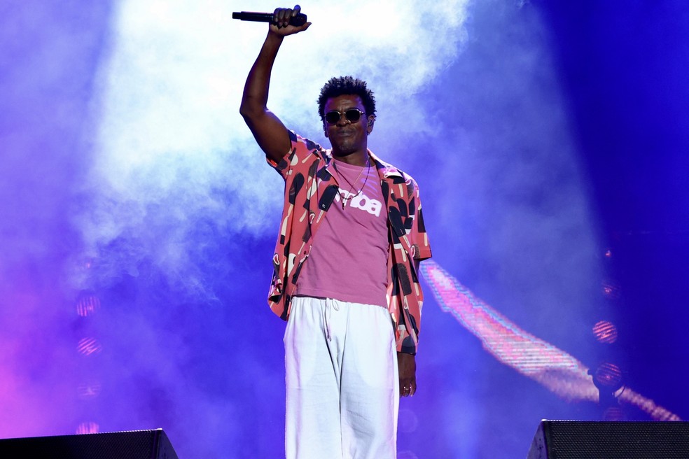 Seu Jorge se apresenta na segunda noite do The Town — Foto: Cláudio Augusto/BrazilNews