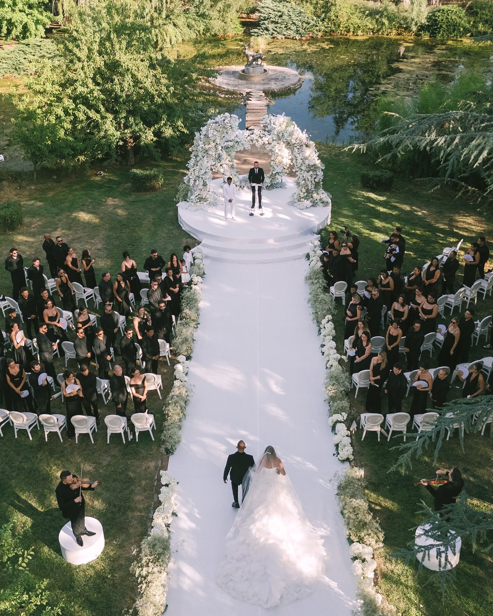 Casamento de Endrick e Gabriely Miranda em Madrid — Foto: Reprodução/ Instagram