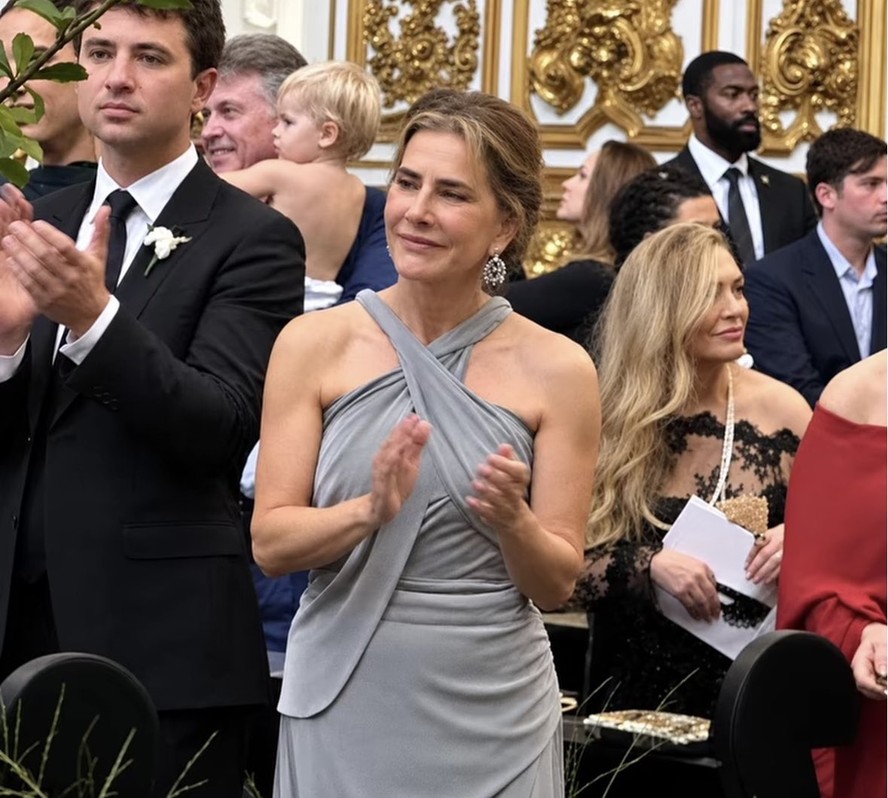 Maitê Proença no casamento de Giulia Be e Conor Kennedy
