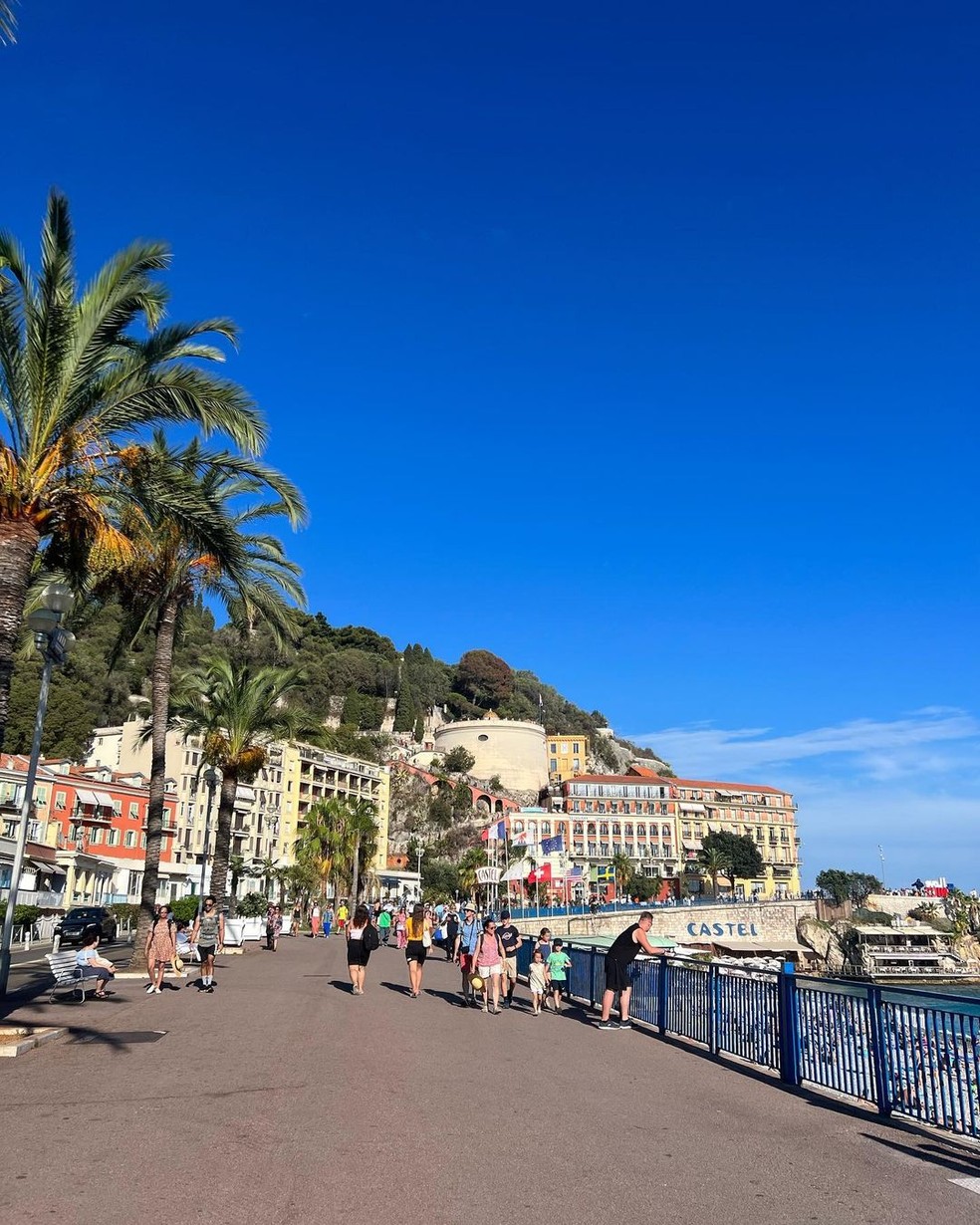 Carolina Portaluppi em Nice, na França — Foto: Reprodução / Instagram