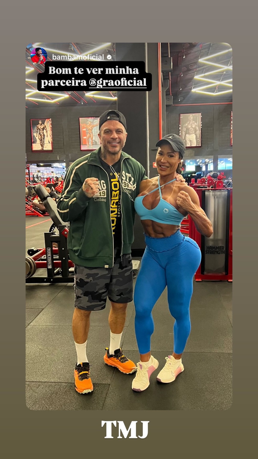 Kleber Bambam e Gracyanne Barbosa — Foto: Reprodução/Instagram