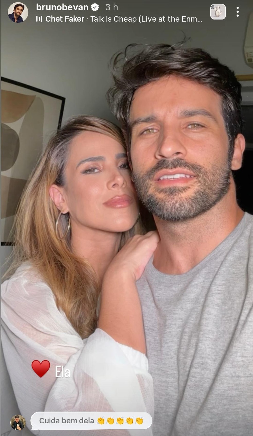 Wanessa e Bruno Bevan — Foto: Reprodução/Instagram