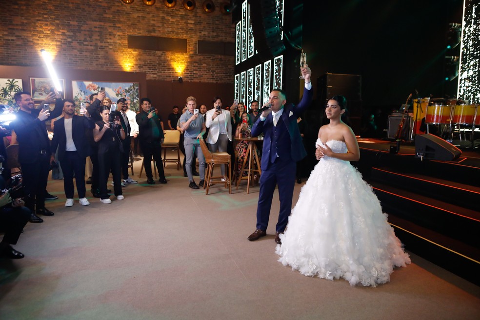 Festa de casamento de João Gomes e Ary Mirelle — Foto: Silvestre/Brazil News