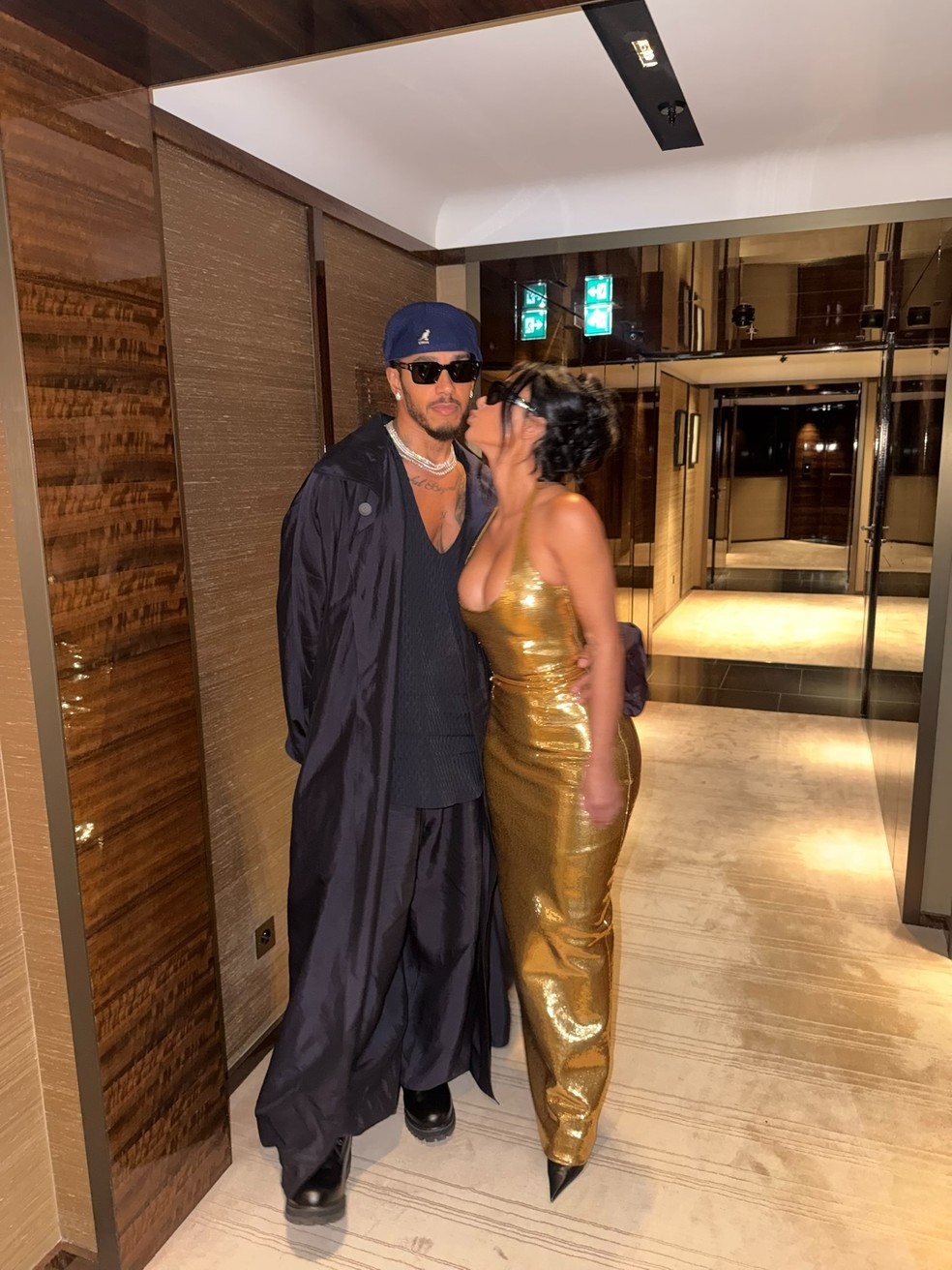 Lewis Hamilton posta dump com Kim Kardashian — Foto: Reprodução/Instagram
