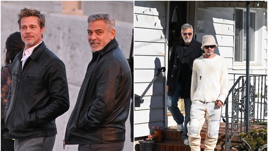 Brad Pitt e George Clooney gravam cenas de novo filme em Nova York